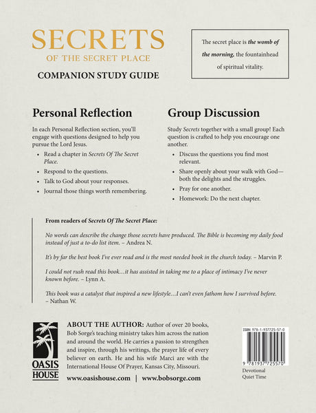 Secrets of the Secret Place - COMPANION STUDY GUIDE